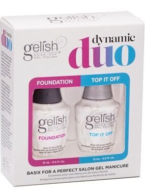 Gelish Dynamic Duo Foundation & Top It Off Gel Polish - White/Pink